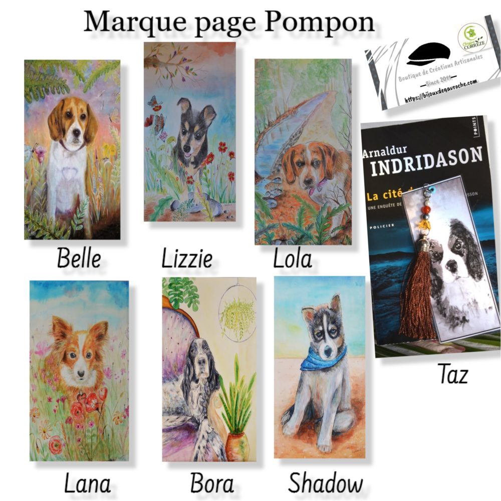 Marque page Les portraits de Toutou