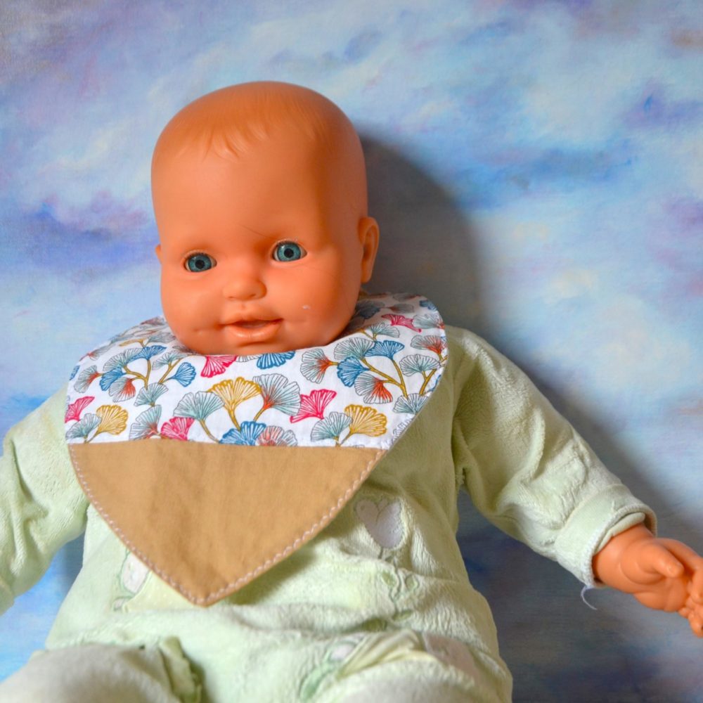 Bavoir de bébé bandana : Ginkgo Biloba – prénom