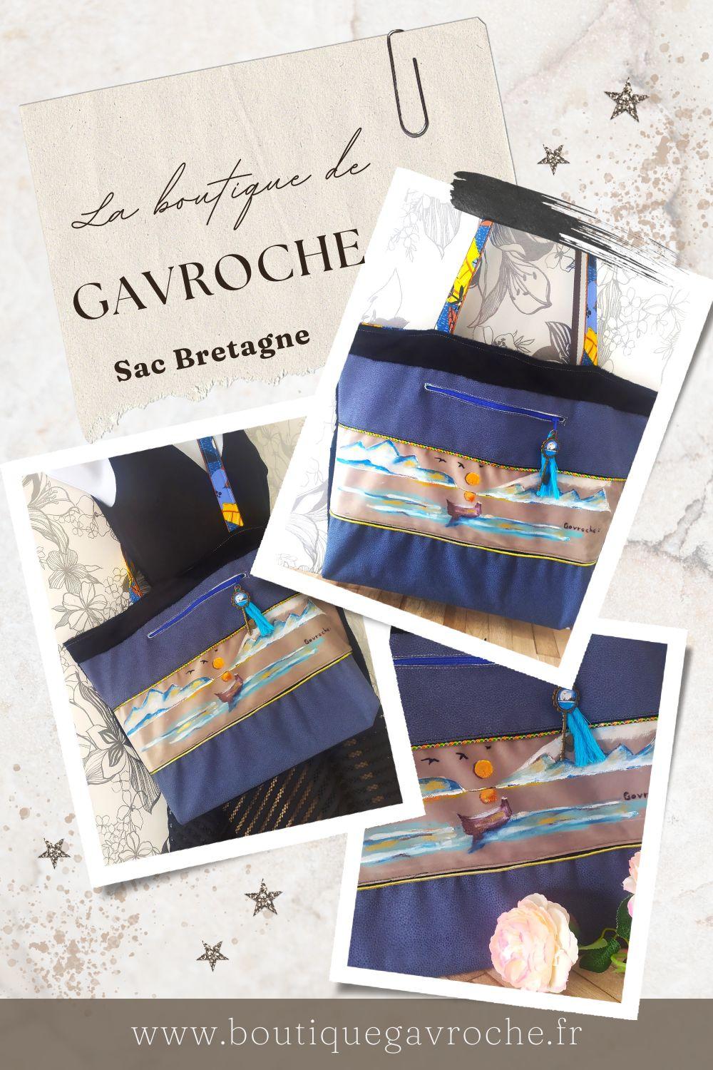 Grand Sac Bretagne - commande personnalisée - Noces de cretonne