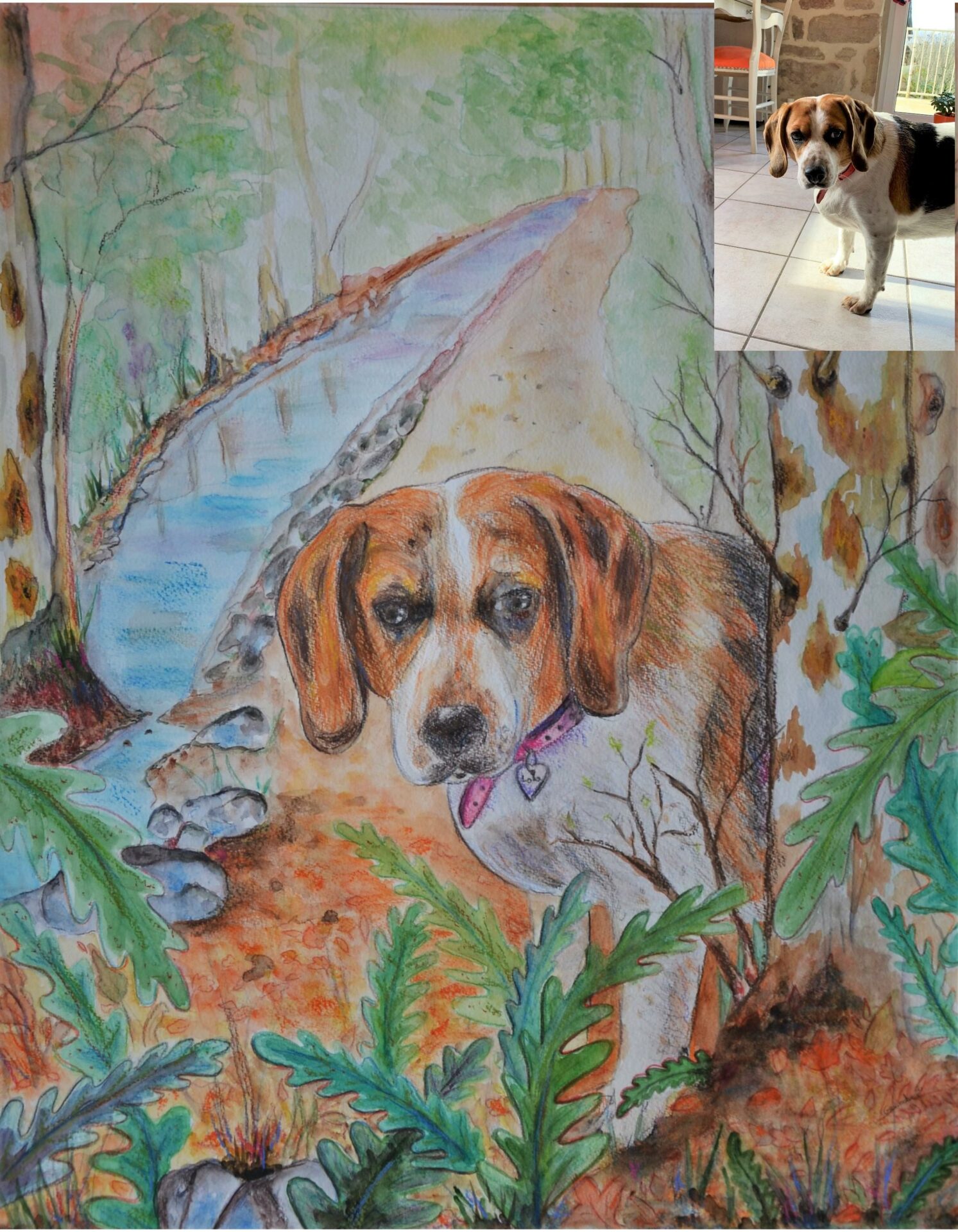LOLA commande personnalisée Portrait Aquarelle – Image 4