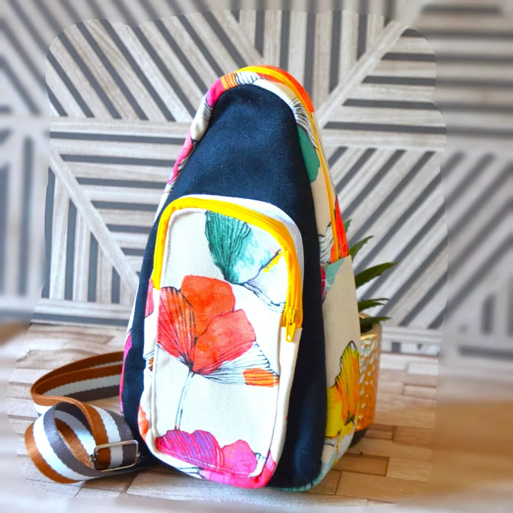 Sac CrossBag banane Grandes fleurs de coquelicots