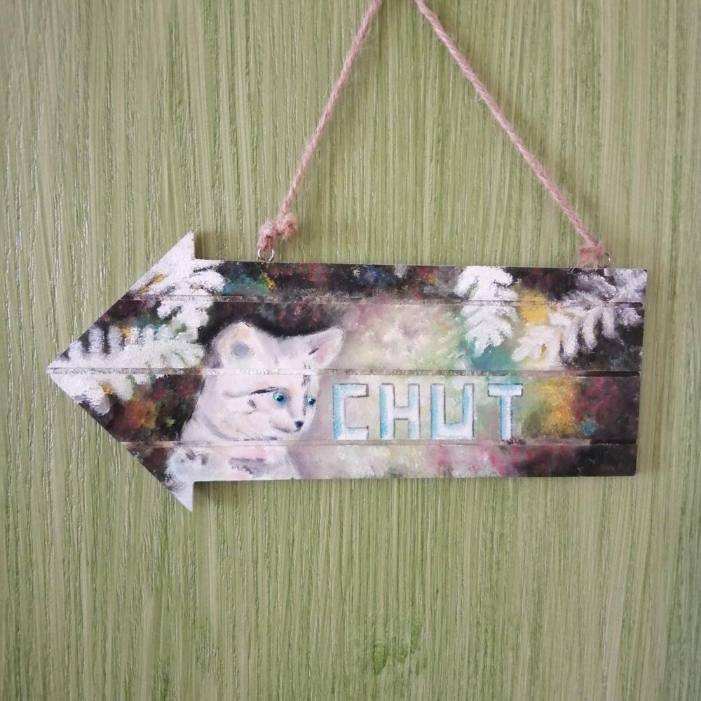 Commande personnalisée Pancarte le CHAT de Sylvie