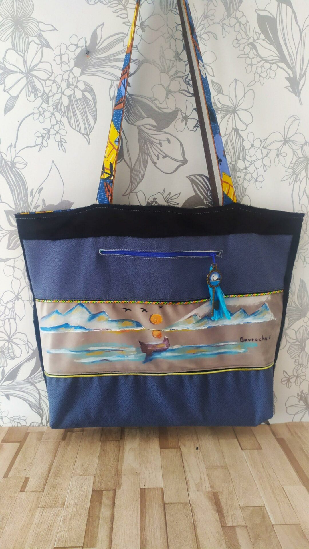 Grand Sac Bretagne - commande personnalisée - Noces de cretonne – Image 3