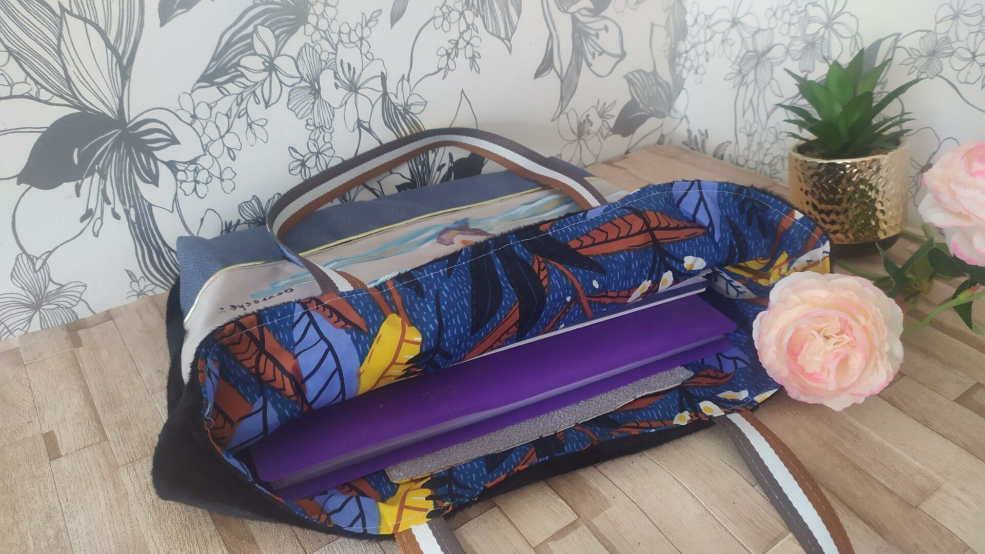 Grand Sac Bretagne - commande personnalisée - Noces de cretonne – Image 2