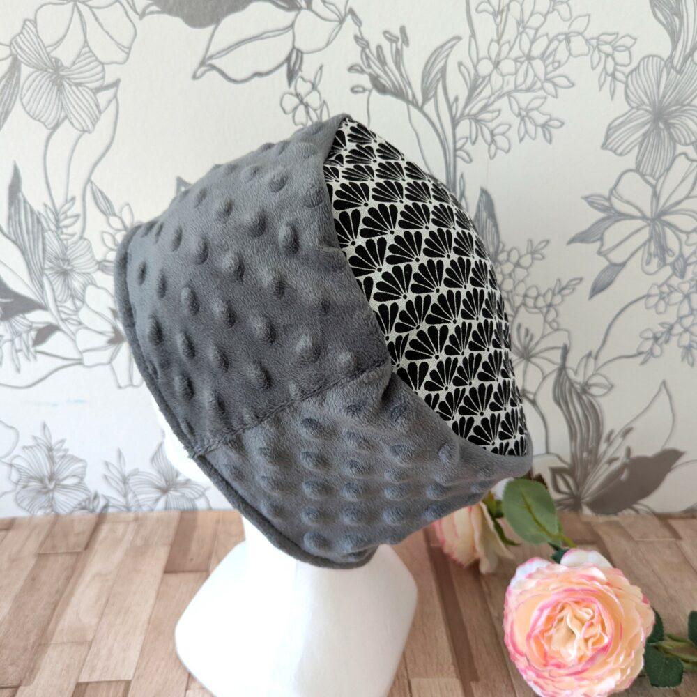 Calot d'hiver, bonnet mixte Black and white Taille 55 cm