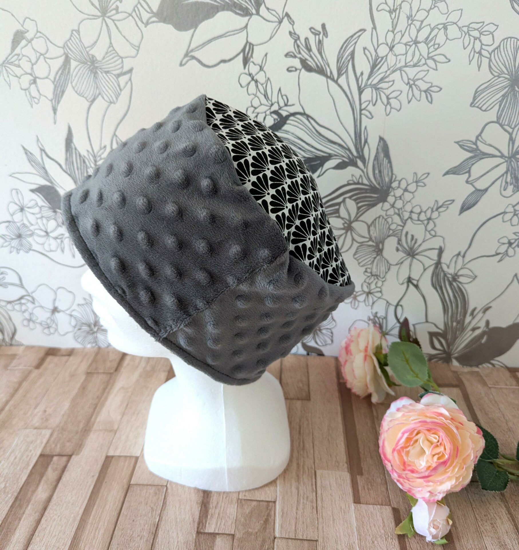 Calot d'hiver, bonnet mixte Black and white Taille 55 cm – Image 5