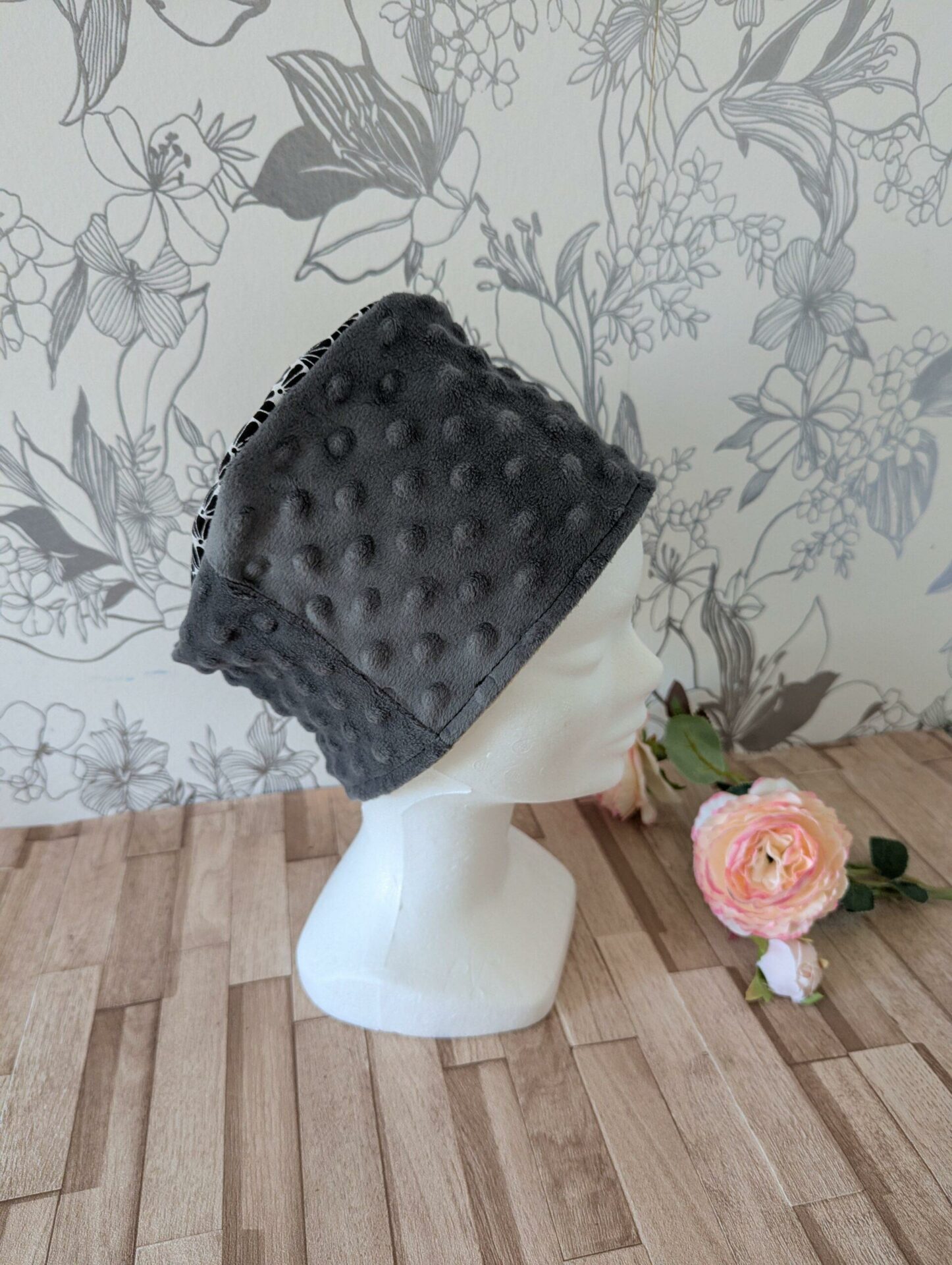 Calot d'hiver, bonnet mixte Black and white Taille 55 cm – Image 4
