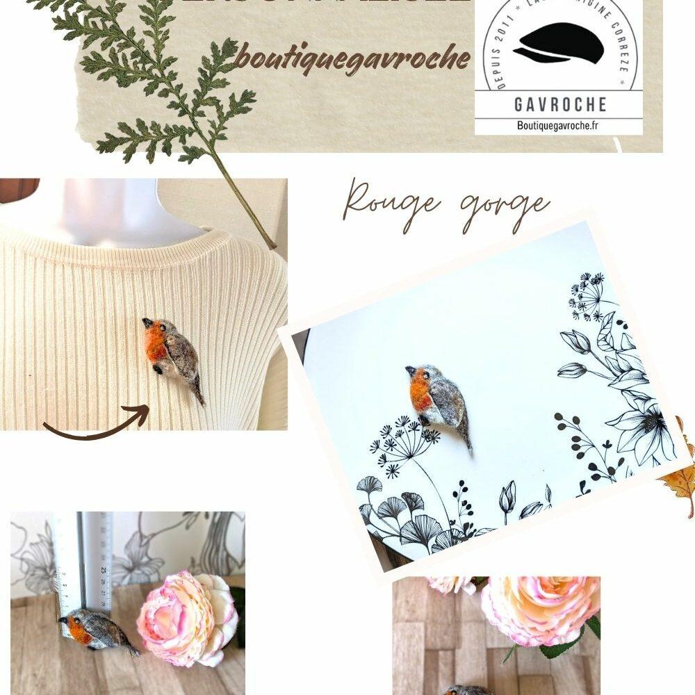 Broche Rouge gorge