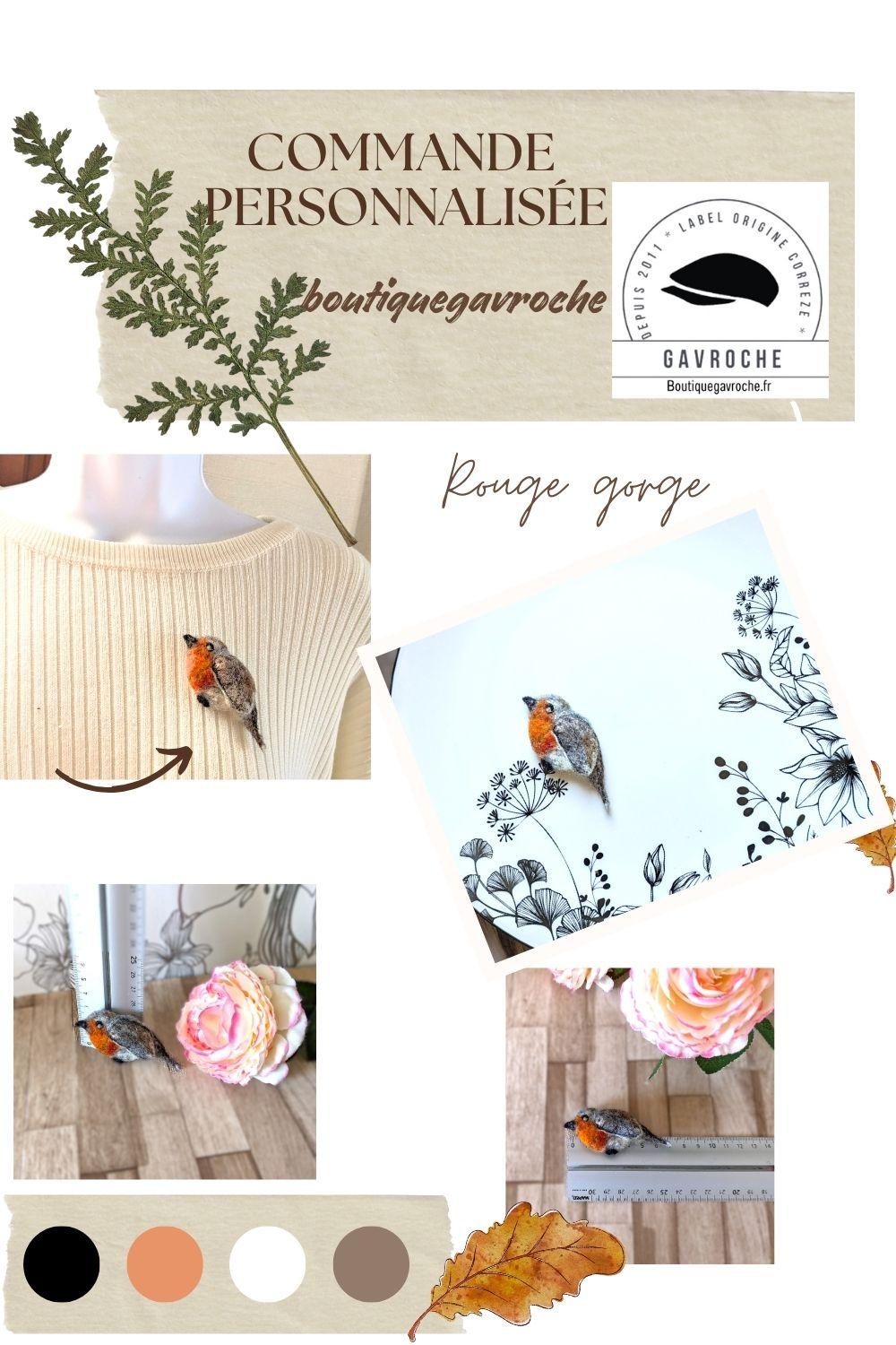 Broche Rouge gorge
