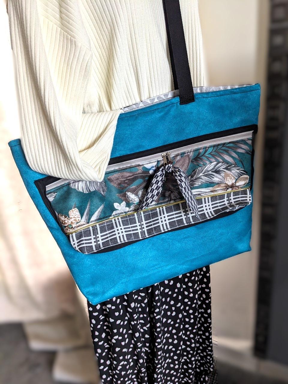 Sac Bandoulière Velours Tahiti – Image 5