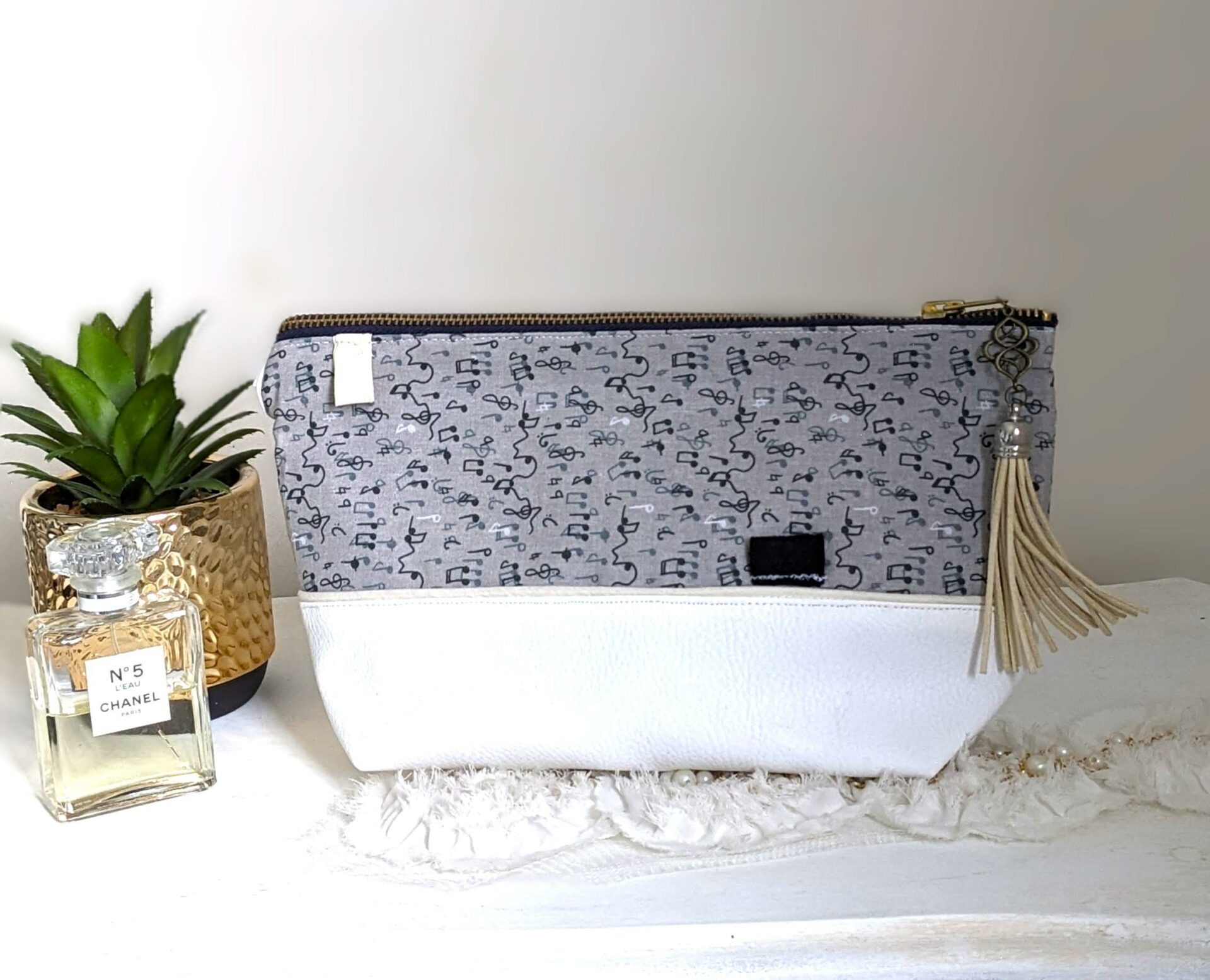 Trousse / Pochette "en avant la Musique" cretonne de coton – Image 3