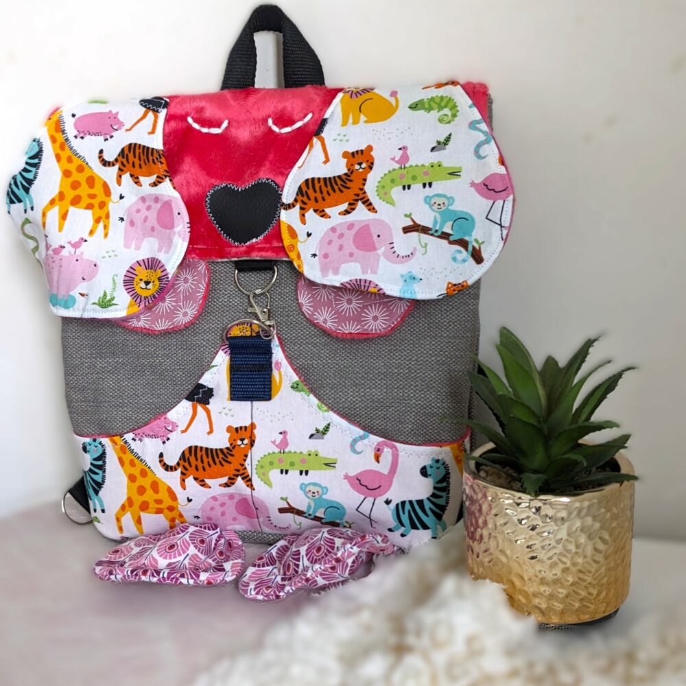 Cartable Les animaux de Cloé Commande personnalisée