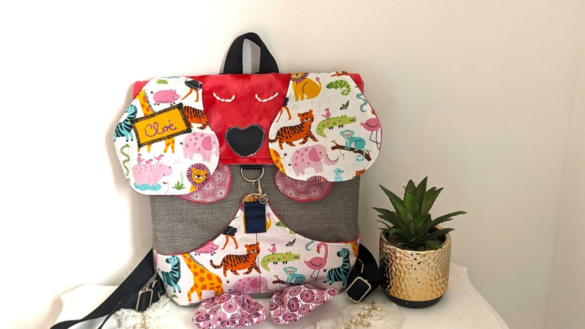 Cartable Les animaux de Cloé Commande personnalisée – Image 3