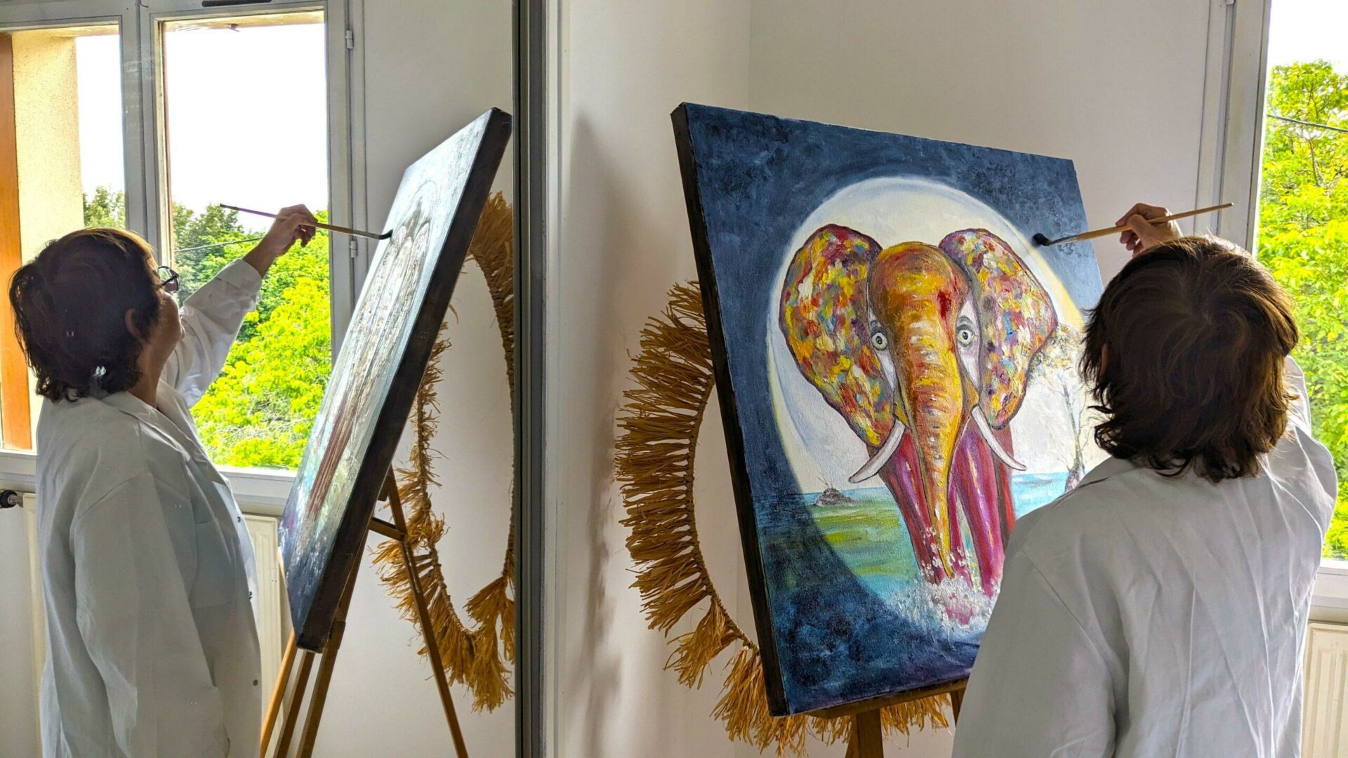Rêve d’Afrique bohème Portrait huile sur toile Grand format – Image 4