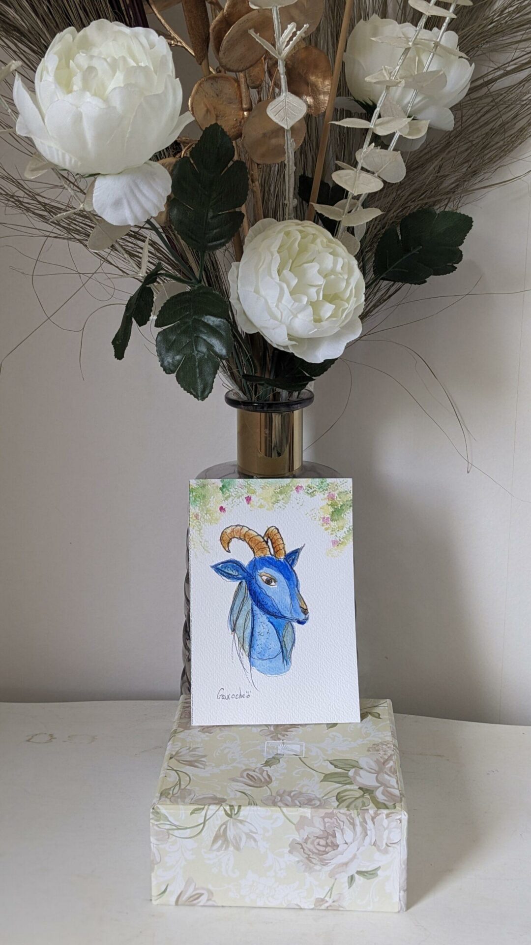 Aquarelle Capricorne chevre bouc – Image 5