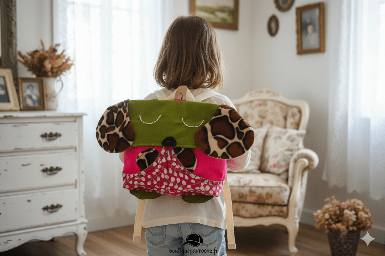 Cartable Maternelle Artisanal "Mon Petit Compagnon" (frais de port offert) – Image 4