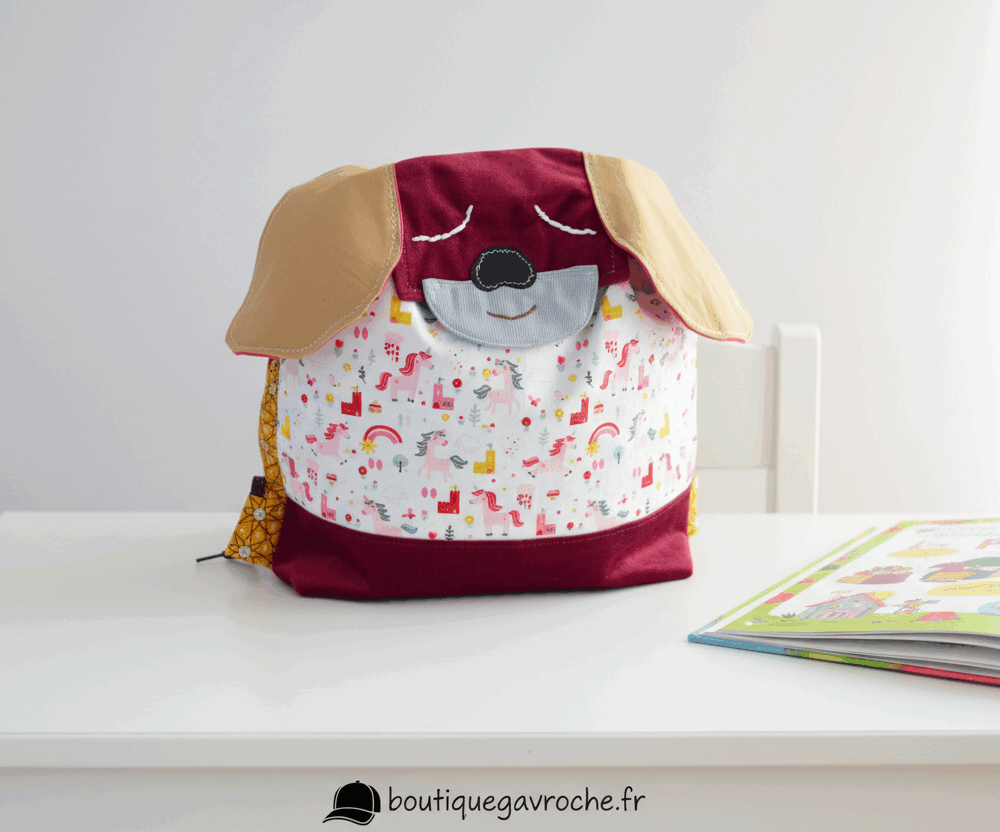Sac à dos souple à cordons (prenom brodé main offert)