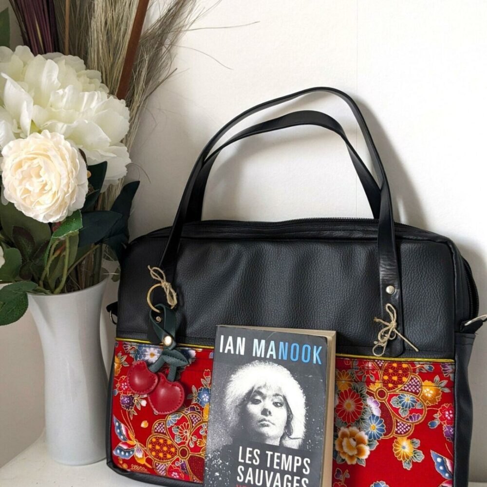 Sacoche artisanale SAIGON cretonne et simili cuir