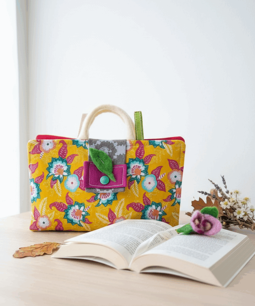 Sac à livre Floral - Pochette protège livre