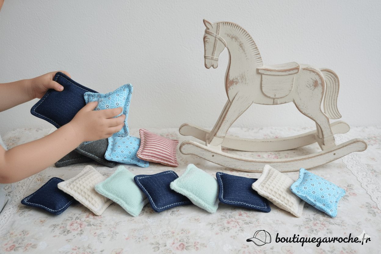 Lot de 10 sacs sensoriels Montessori UNIS à textures – Image 3