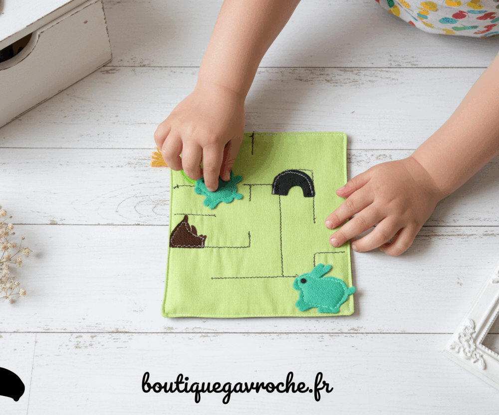 Petit Labyrinthe à bille du lapin: Vert