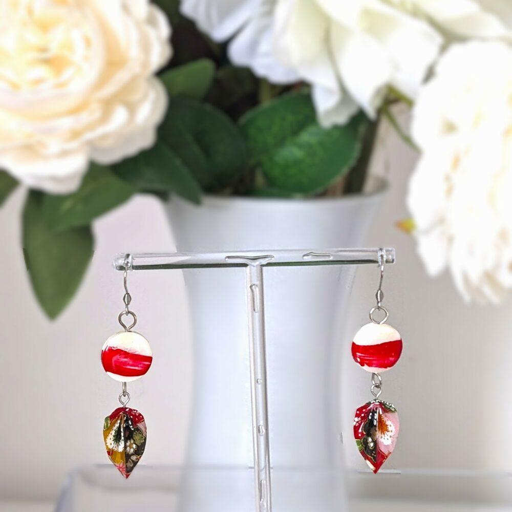 Boucles d'oreilles Rouge Passion