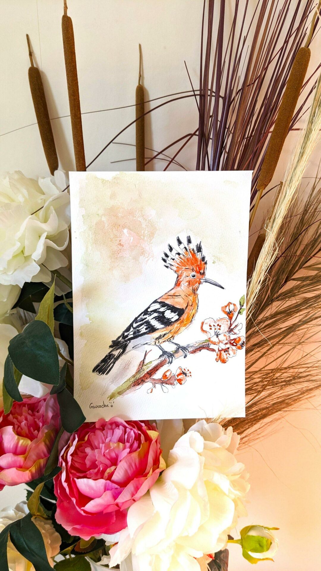 Aquarelle huppe fasciée – Image 3