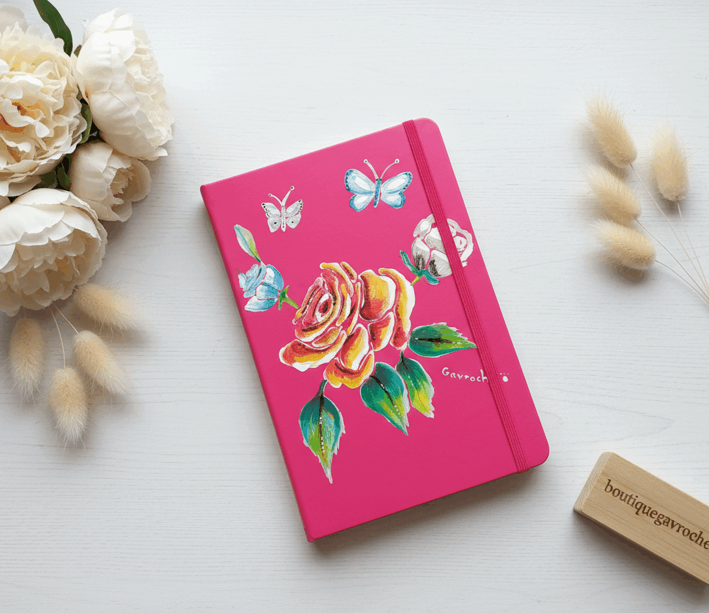 Grand Carnet Fleurs et Papillons (frais de port gratuit)