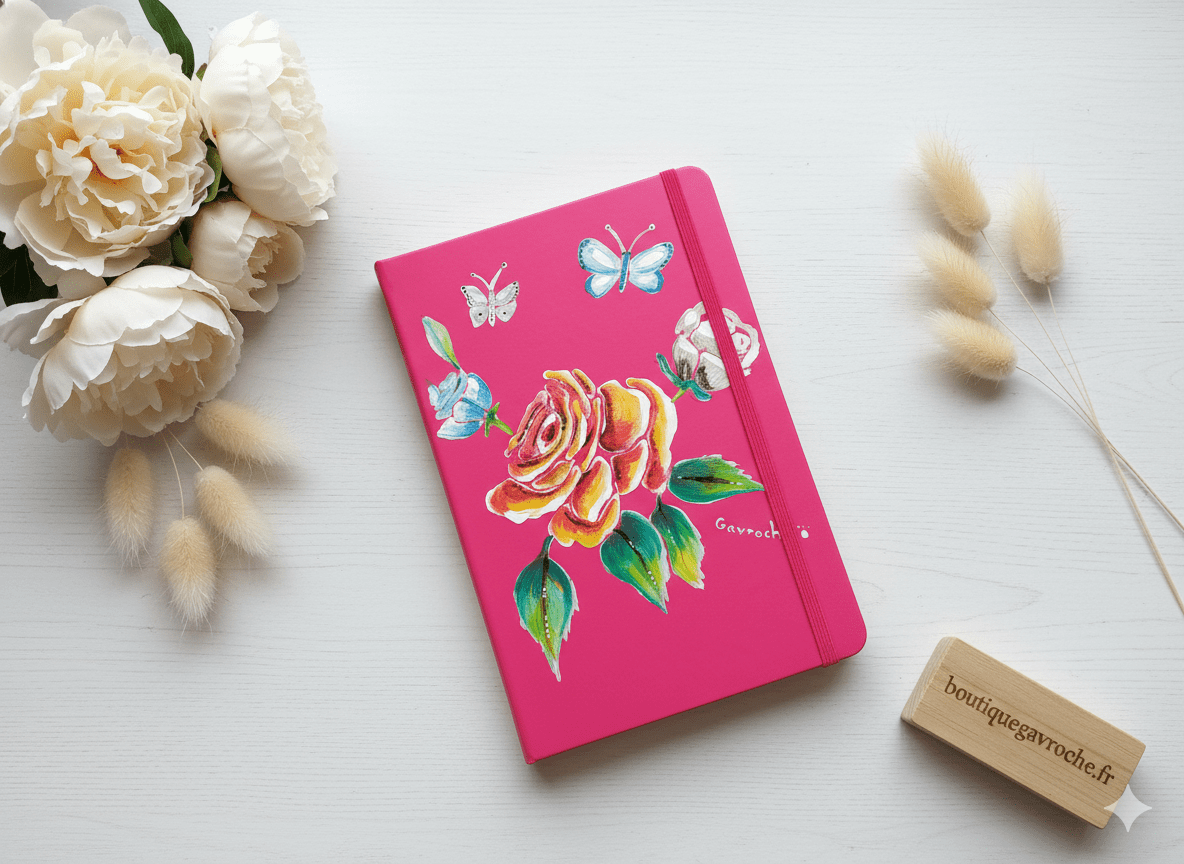 Grand Carnet Fleurs et Papillons (frais de port gratuit)