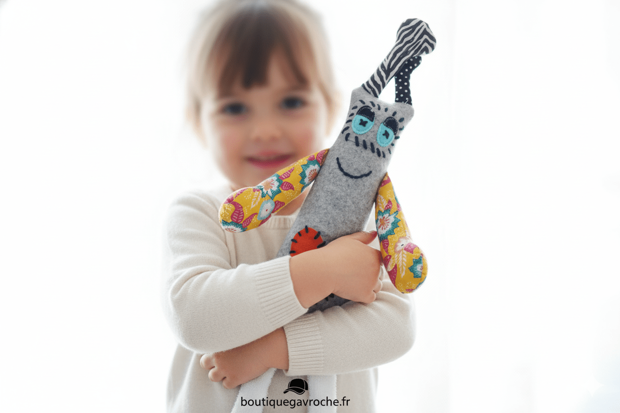 PITICOEUR, le doudou amour (prénom brodé)