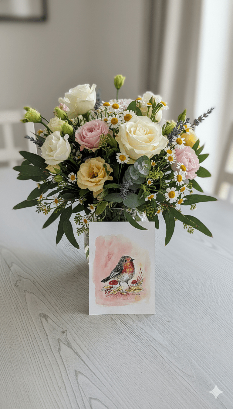 Aquarelle originale Rouge-Gorge (Erithacus rubecula) (Offre 2FOR3) – Image 4