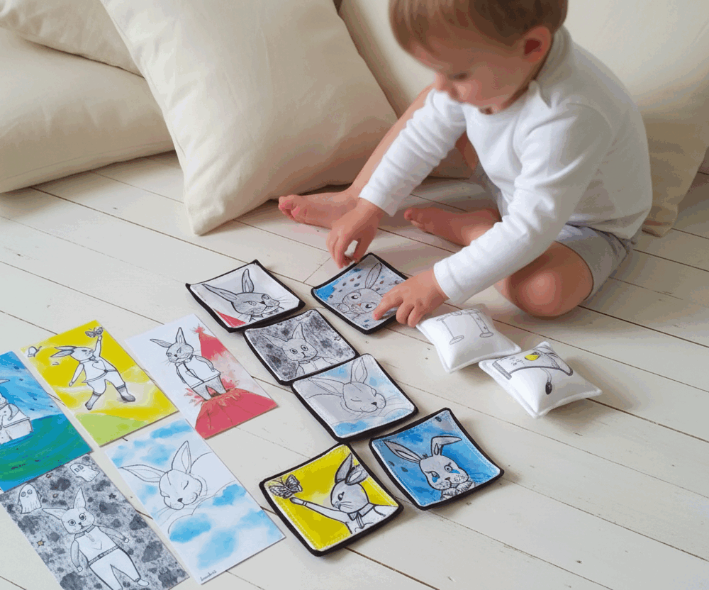 Le lapinou, Jeu Montessori, Emotions en folie