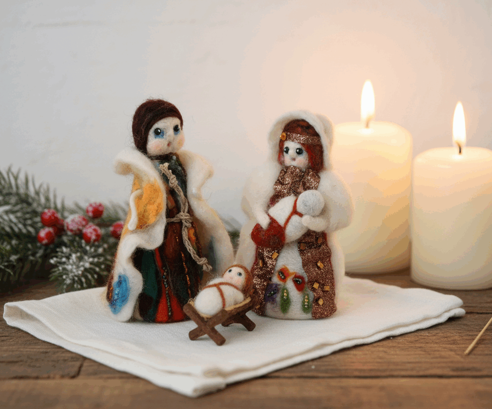 Santons Marie, Jésus et Joseph (frais de port offert)
