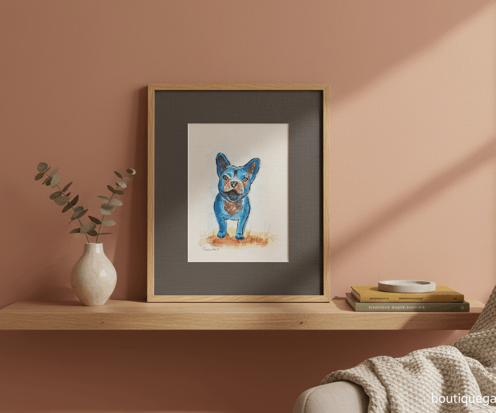 Aquarelle Bouledogue - OFFRE 2FOR3