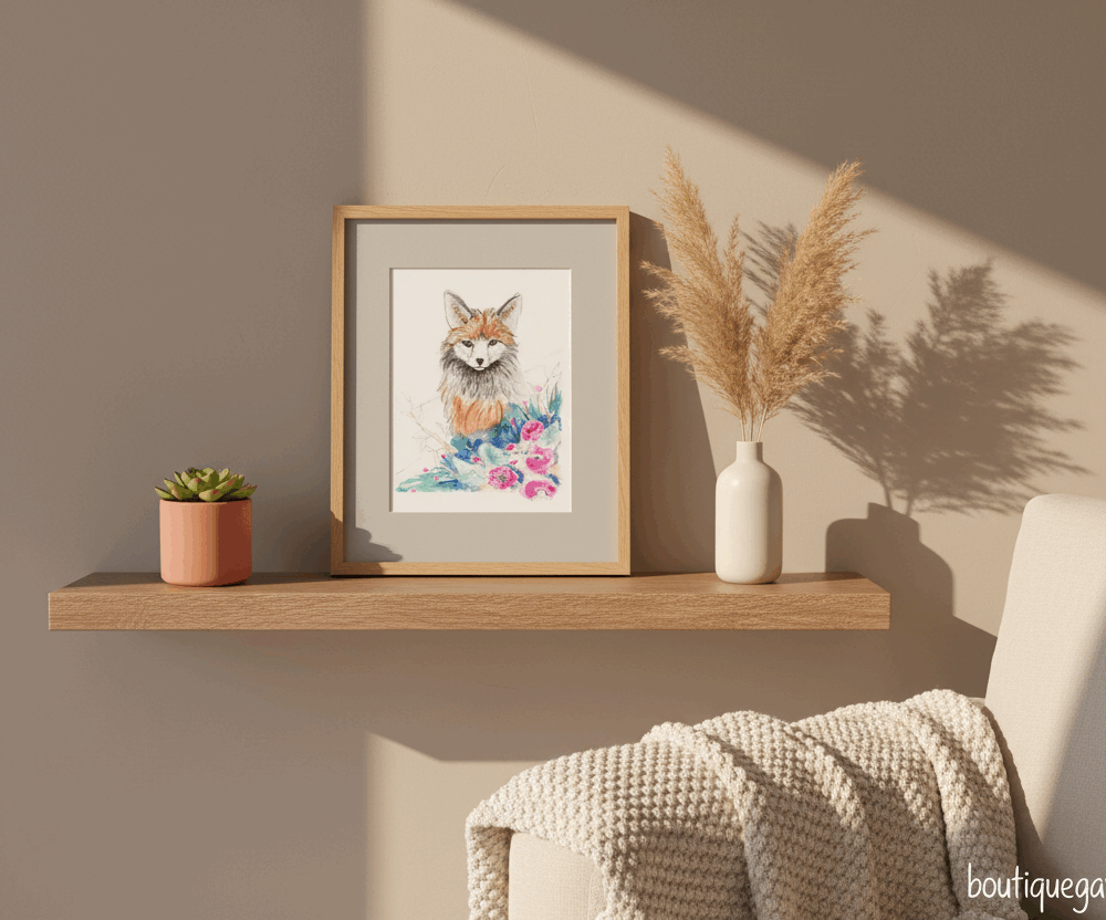 Aquarelle renardeau