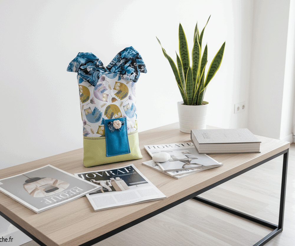Pochette Livre Grand Format Chouettes hiboux (frais de port offert)