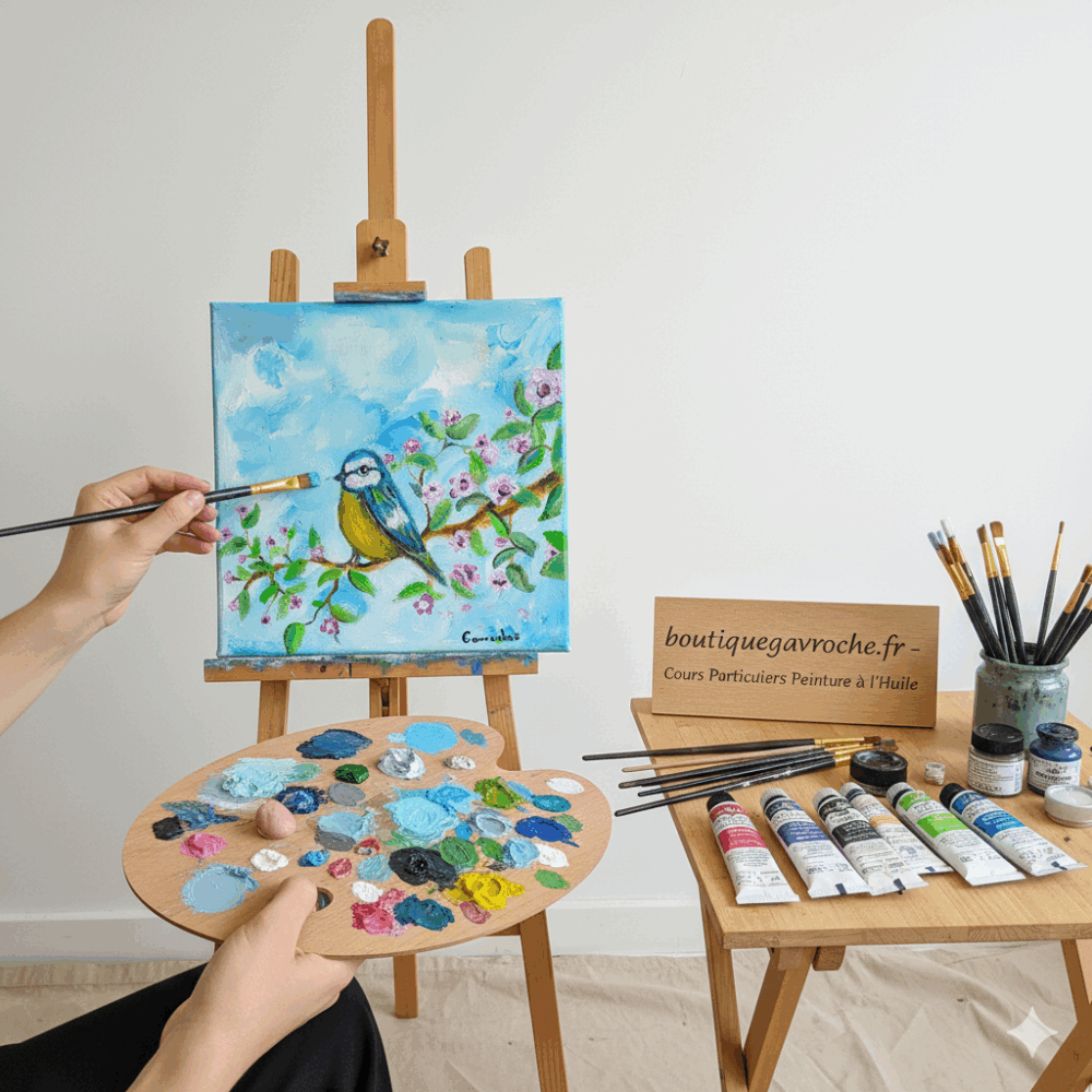 cours individuel peinture huile label origine corrèze cadeau evjf anniversaire