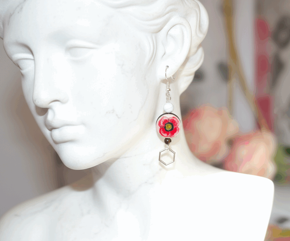 Boucle d’oreilles Coquelicots de LEIDEN