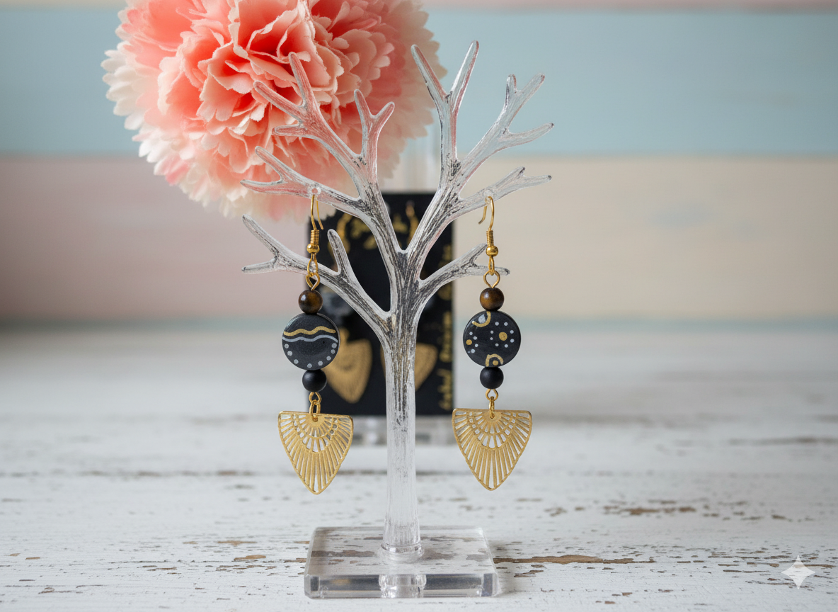 Boucles d'Oreilles Réversibles MARRAKECH (frais de port offert) – Image 2
