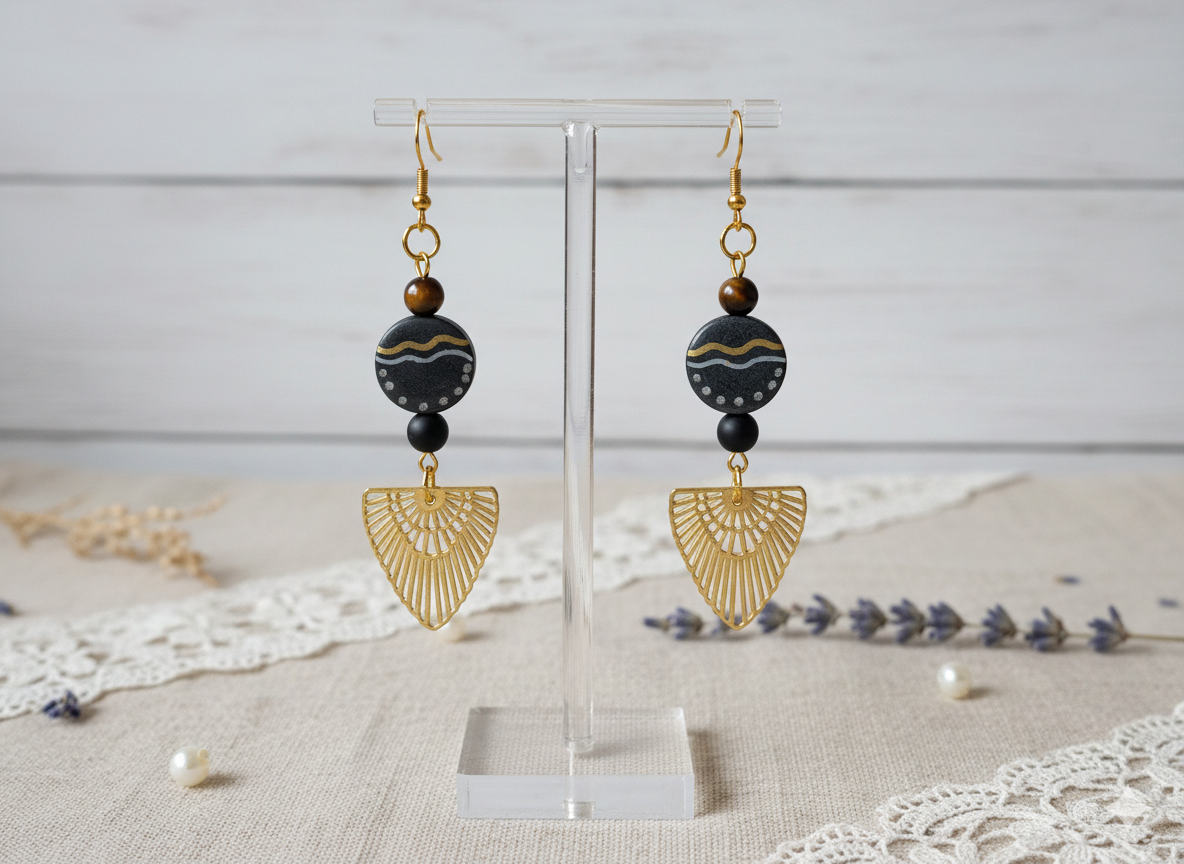 Boucles d'Oreilles Réversibles MARRAKECH (frais de port offert) – Image 3