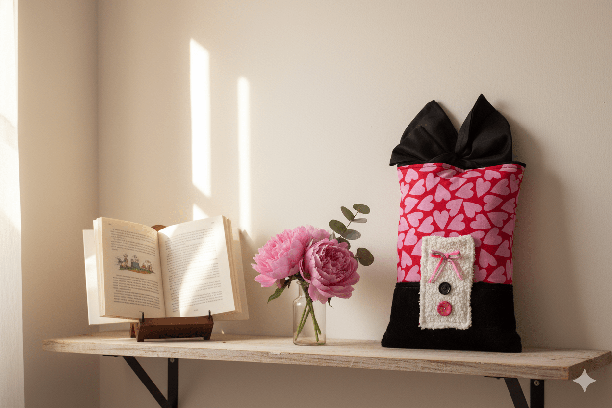 Sac Pochette Livre XL - "Cœur Passion" - Commande personnalisée – Image 2