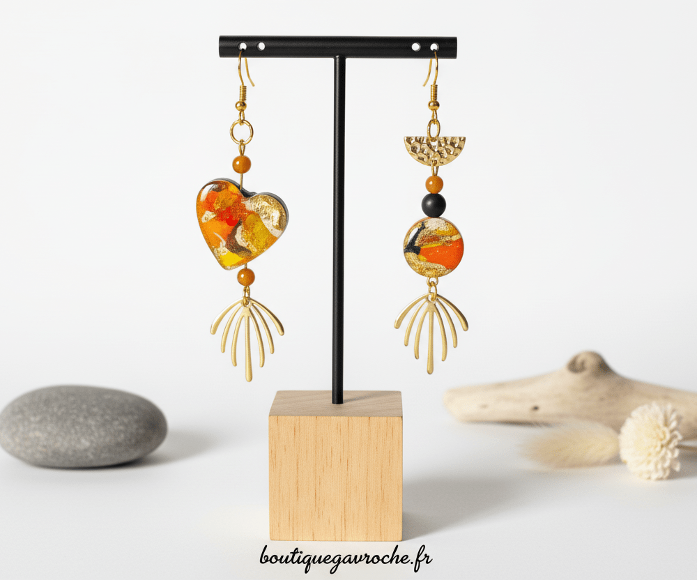 Boucles d'Oreilles Asymétriques "Wallis et Futuna"