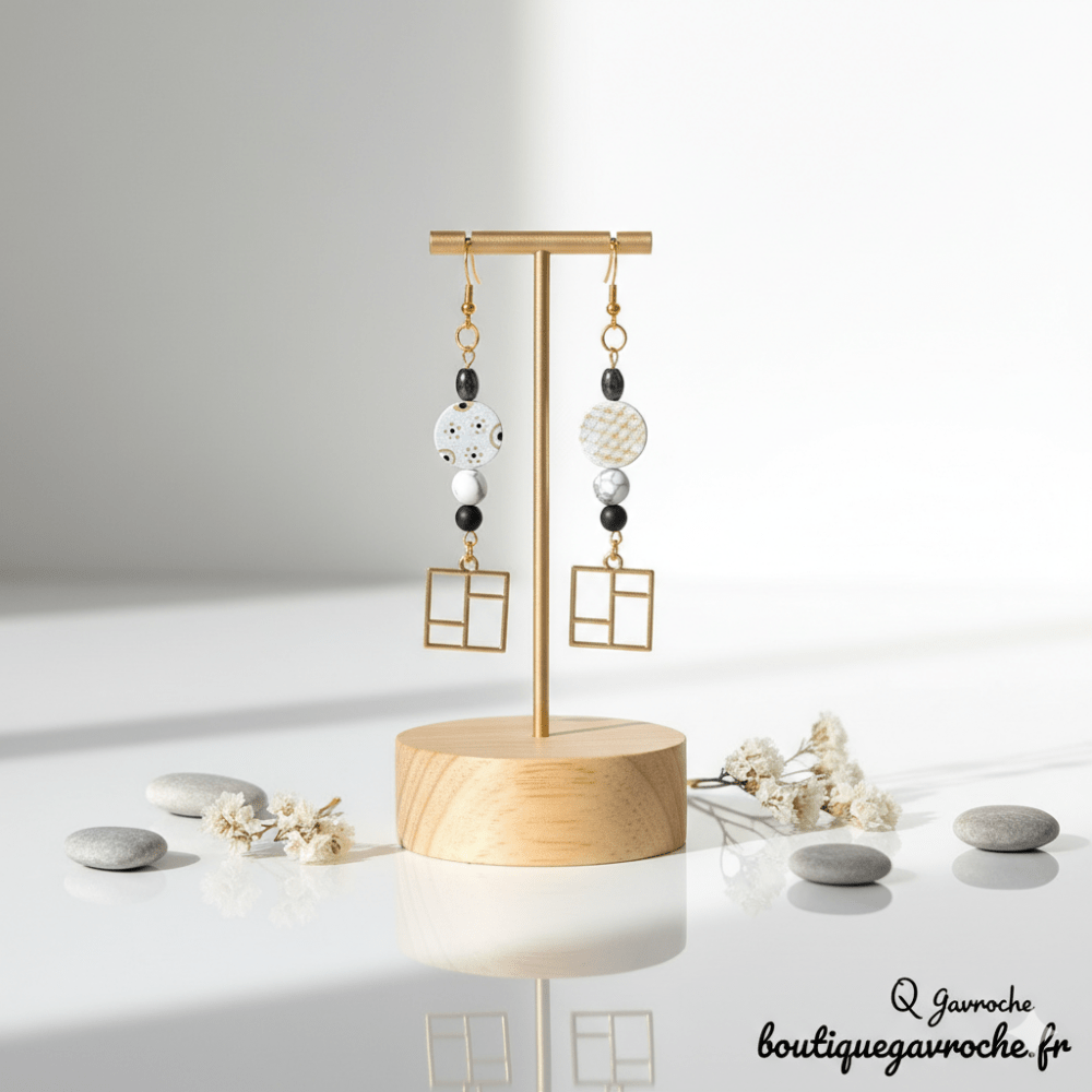 Boucles d'Oreilles Réversibles "BERLIN"