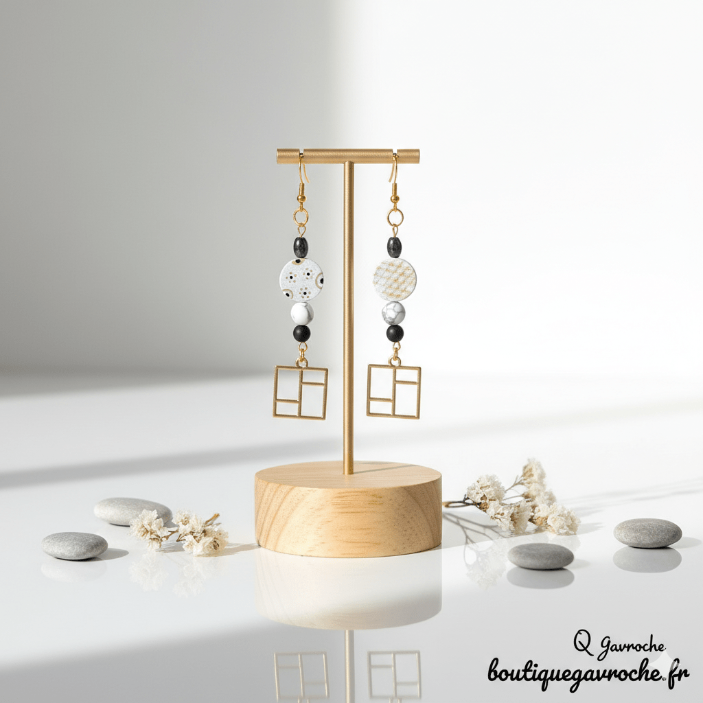 Boucles d'Oreilles Réversibles "BERLIN"
