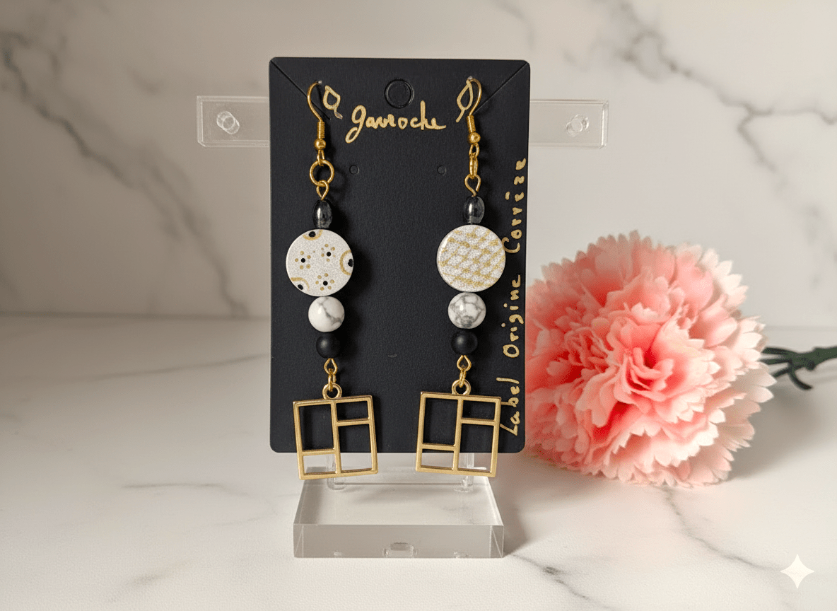 Boucles d'Oreilles Réversibles "BERLIN" – Image 3
