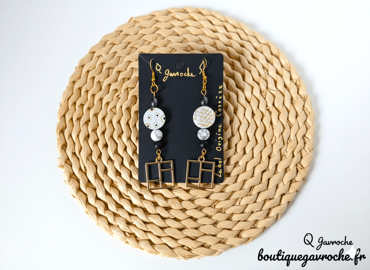 Boucles d'Oreilles Réversibles "BERLIN" – Image 4