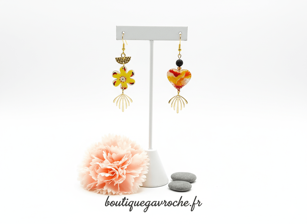 Boucles d'Oreilles Asymétriques COPACABANA