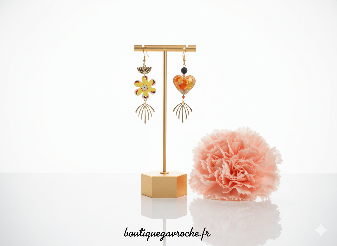 Boucles d'Oreilles Asymétriques COPACABANA – Image 4