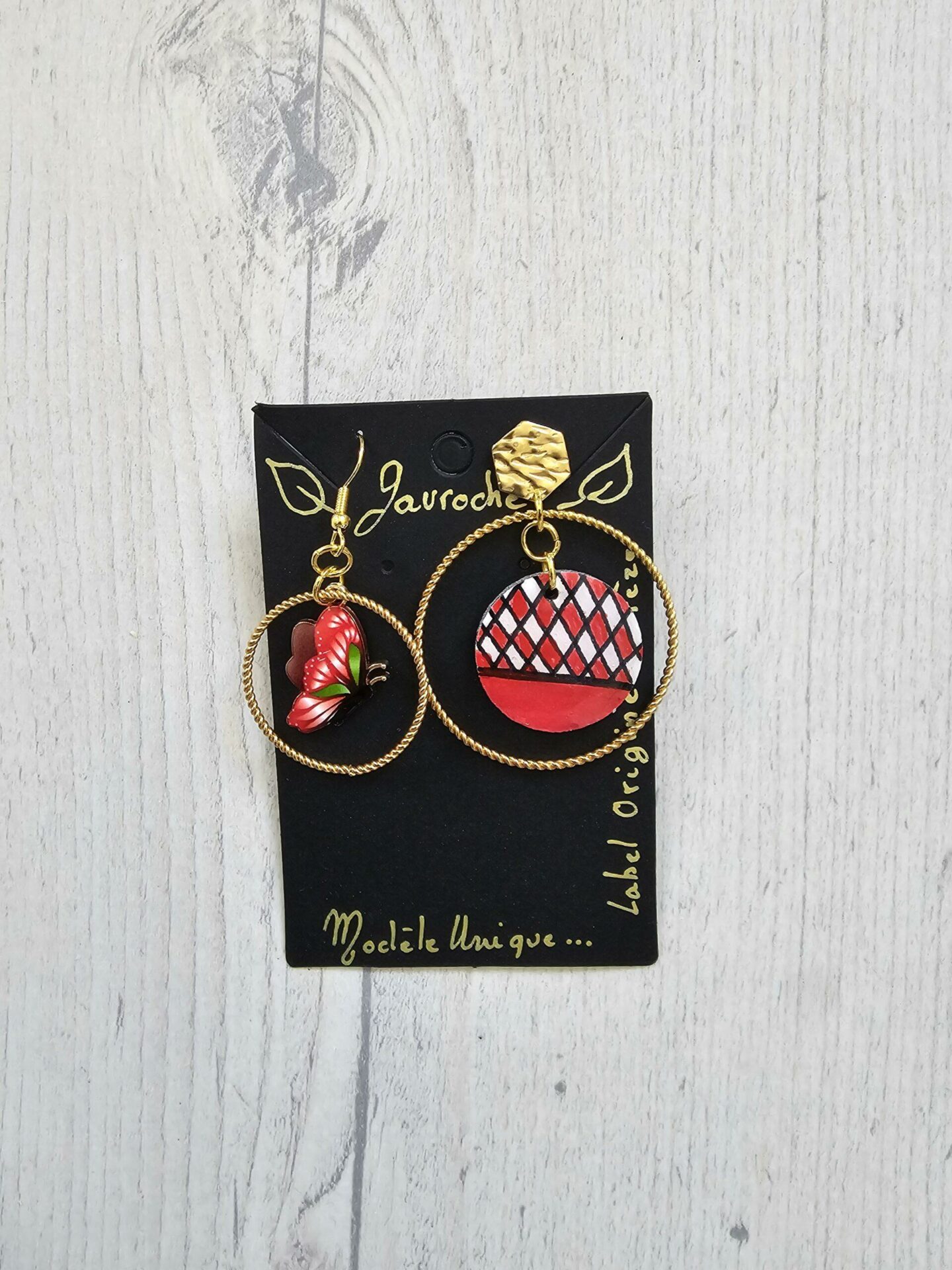 Boucles d'Oreilles Asymétriques SARDAIGNE – Image 3