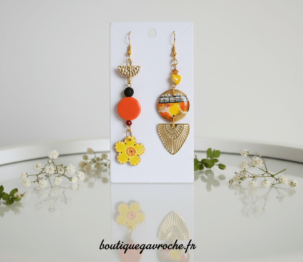 Boucles d'Oreilles Asymétriques BAHAMAS